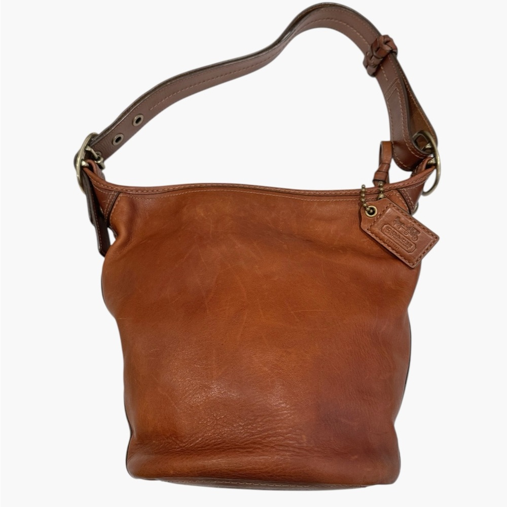 Coach Vintage Brown Leather Bleecker Bucket Shoulder Bag #11422